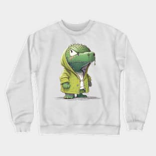 Crocodile Cute Adorable Humorous Illustration Crewneck Sweatshirt